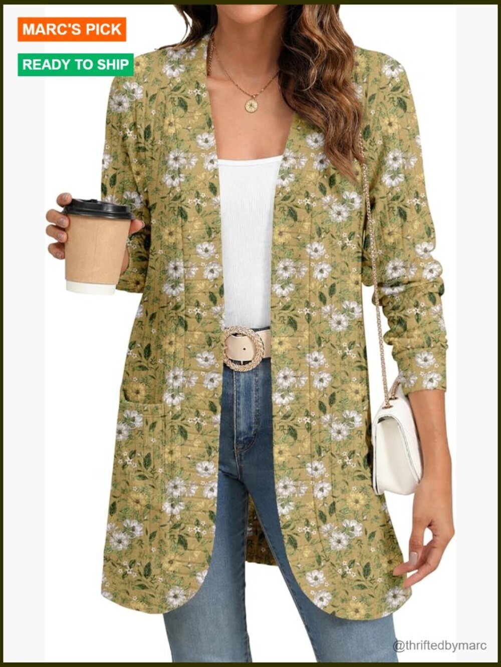 Women Long Sleeve Open Front Cardigan Lightweight Knit with Pockets